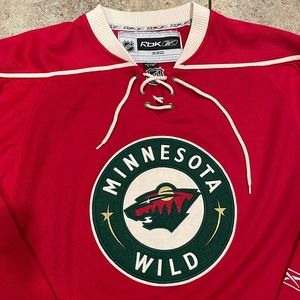 Minnesota Wild Reebok Jersey CCM Large with toboggan